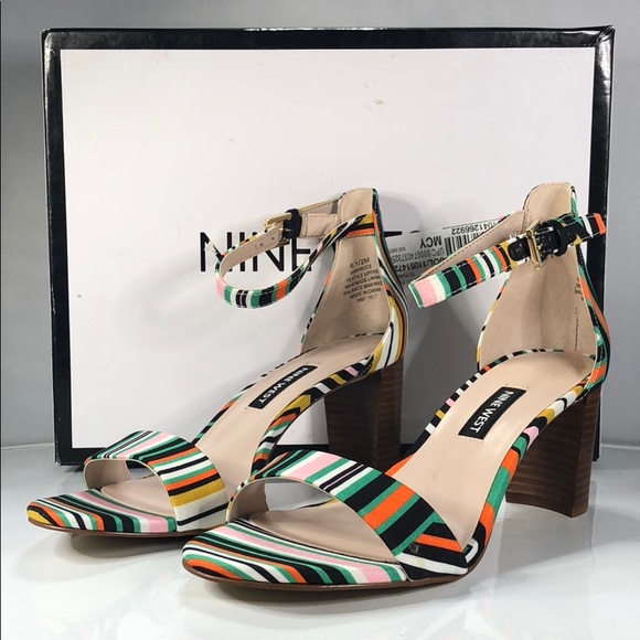 Nine West Shoes - [167] Nine West Sandals White Floral  6.5 M